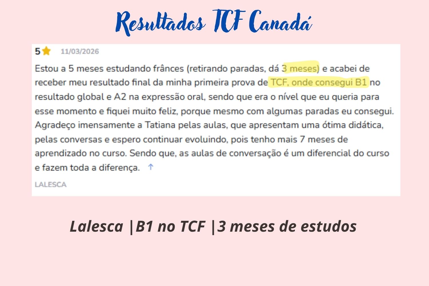 Resultado TCF/TEF